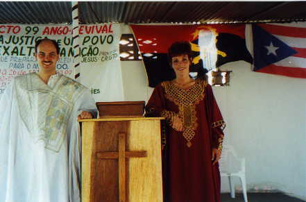 Doug and Marsha in robes